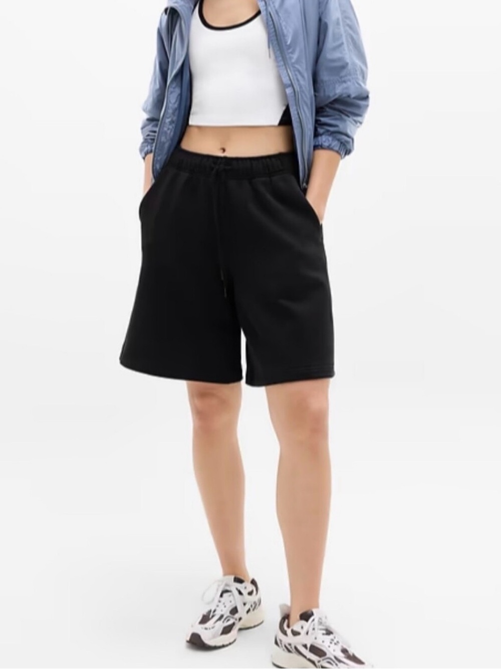 ATHLETA Heavyweight Terry Bermuda Short Size Medium True Black 9.5” Inseam NWT